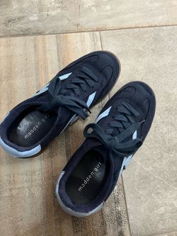 Madden Girl Navy Suede Low-Top Sneakers