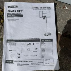 Power Lift Basketball System.  Model 90228