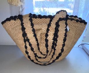 Kate Spade Raffia Bow Tote Bag