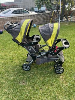 Seat and stand double stroller