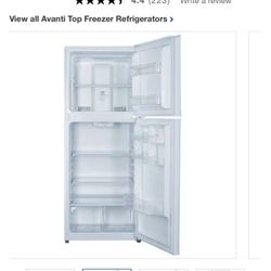 Avanti 24 in. 10 cu. ft. Counter Depth Top Freezer Refrigerator 