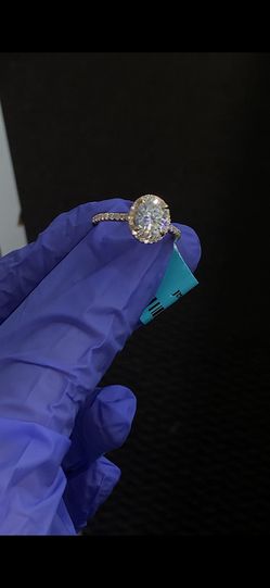 10k Gold with moissanite diamond Ring