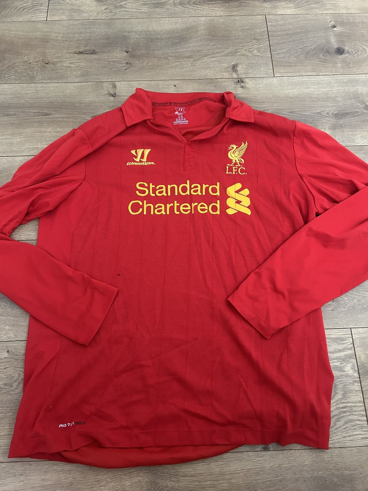 LIVERPOOL FC WARRIOR 2012 2013 HOME FOOTBALL SOCCER LONG SLEEVE SIZE XL