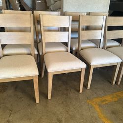 Dining Chair  Price includes eight chairs Some scuffs from shipping, but still in great condition   Table can be included for free 