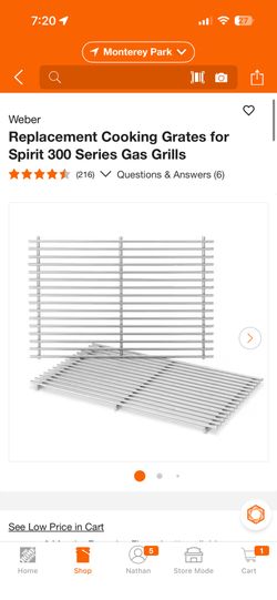 Weber Replacement Cooking Grates for Spirit 300 Series Gas Grills