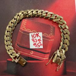 10K Solid Gold 🇨🇺 Links Bracelet 80Gr 8.5 Inches Long 