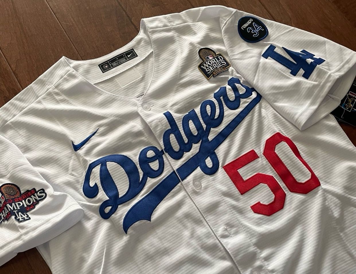 White Los Angeles Dodgers Mookie Betts Jersey Stitch World Series