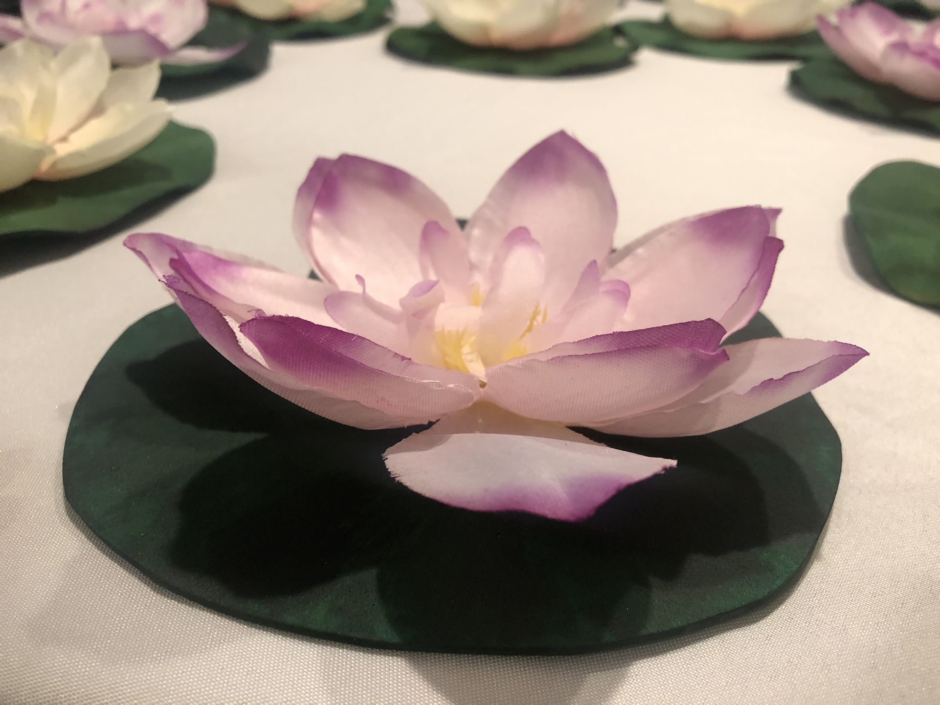 30 Faux Water Lilies, Hand Made
