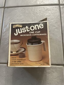 Vintage Welker Just-One Microwave Coffeemaker
