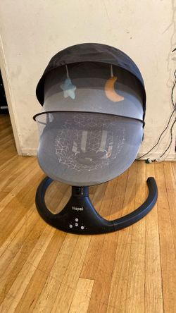 NAPEI baby swing Baby Chair black white with Toy Ornaments & Bug Net