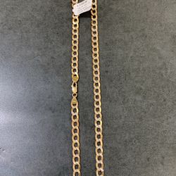 10k Diamond Cut Cuban Link Necklace 