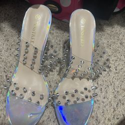 Clear Spike Heels