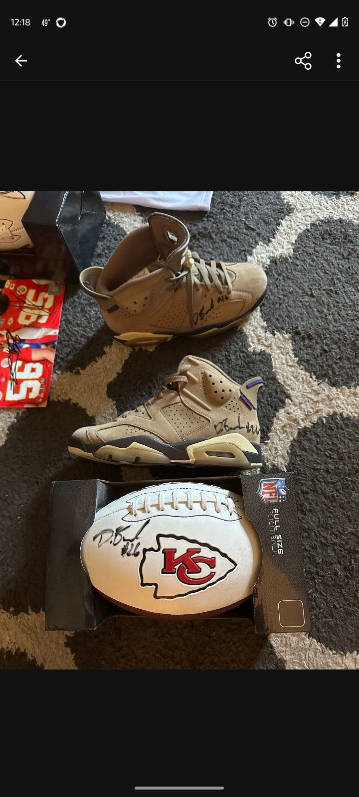 Dion Bush Signed Ball And Shoes