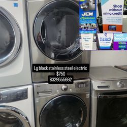 💢💢LG SET STEAM WASHER AND ELECTRIC DRYER STAINLESS STEEL 