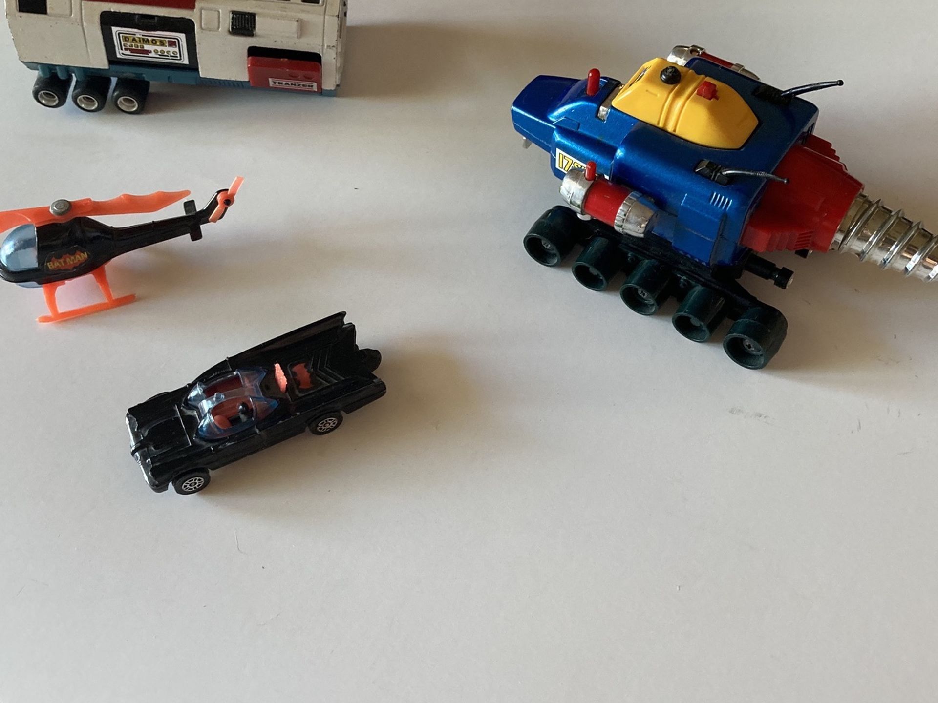 Vintage Shogun Poppy diecast and Batman cars parts circa 1970s