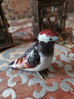 Antique Cloisonne Enamel Bird
