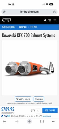 KFX 700 HMF exhaust system - new in box