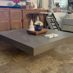 poured concrete coffee table
