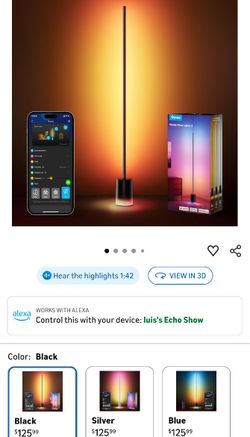 Govee Floor Lamp 2, RGBIC, Warm Cool White LED, Compatible with SmartThings, Matter, Alexa, 1725lm, Music Sync, Scene Modes, Smart Floor Lamp for Livi