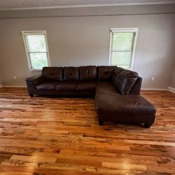 Two Piece Leather Sectional