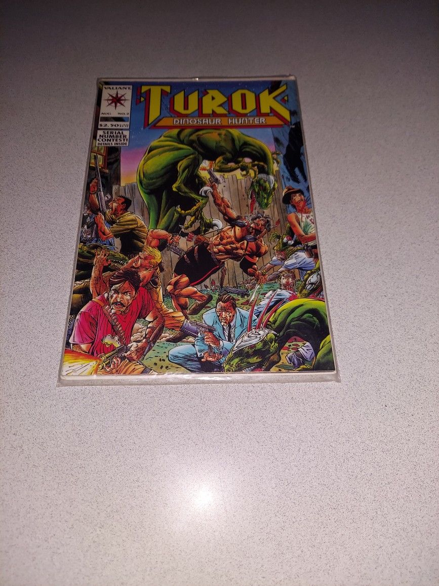 1993 TUROK DINOSAUR HUNTER #2 COMIC BAGGED AND BOARDED