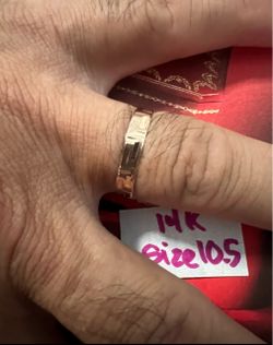 14K Solid Gold  Wedding Band Size 10.5