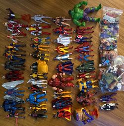 Large Lot of Marvel Action Figures
