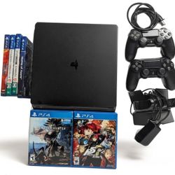PlayStation 4 Slim 500GB + Games + Charging Station