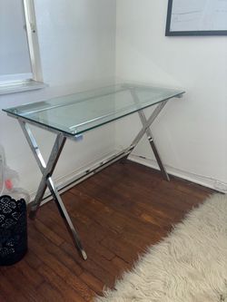 Desk (glass and chrome)
