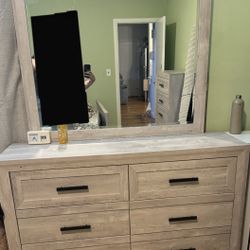 Gray Dresser Mirror