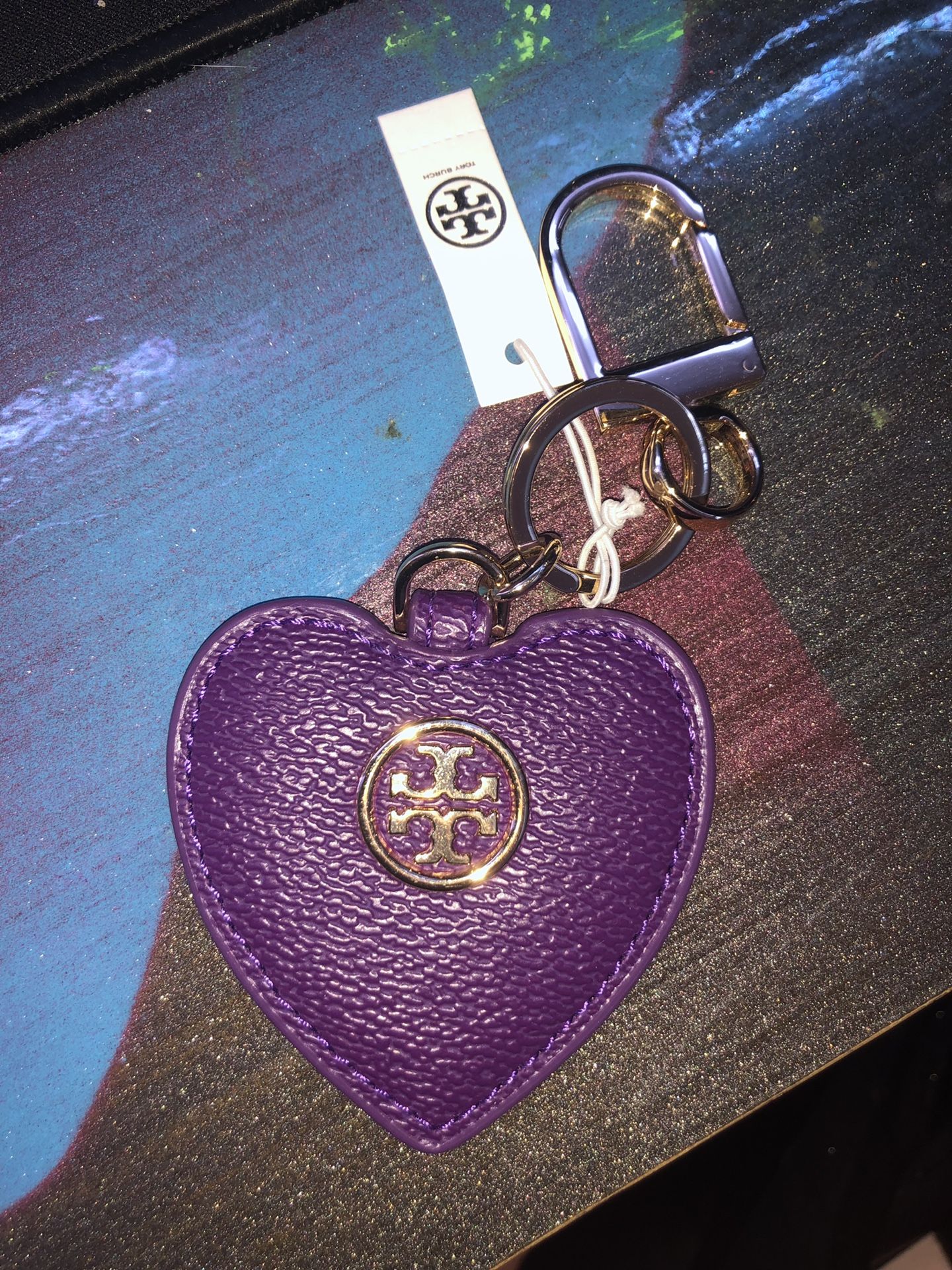 Tory Burch Leather Keychain