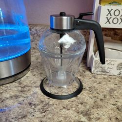 Honey Dispenser. No Drip Glass Jar