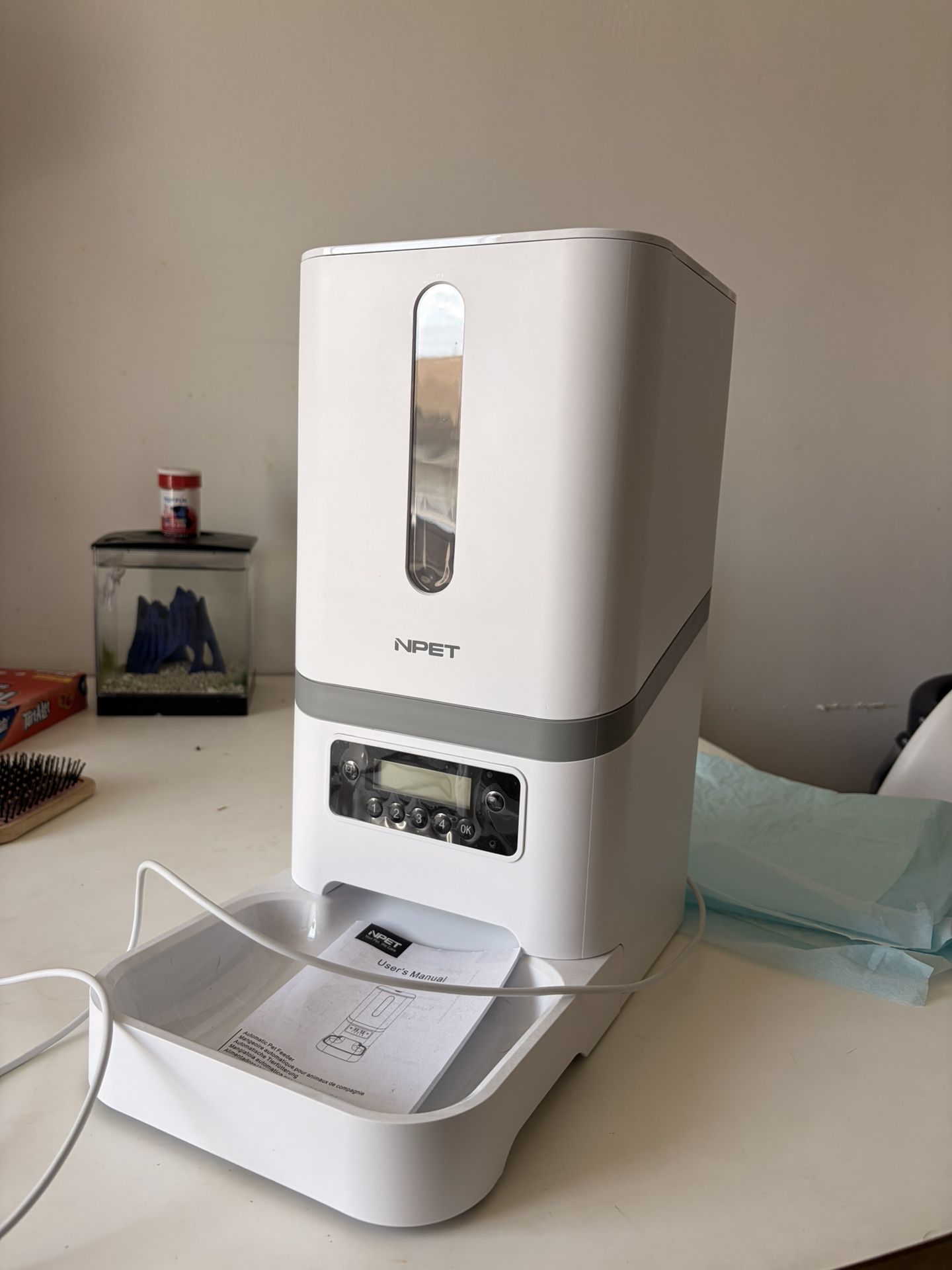 NPET AF020 Automatic Pet Feeder (6L, Programmable, Dual Power)