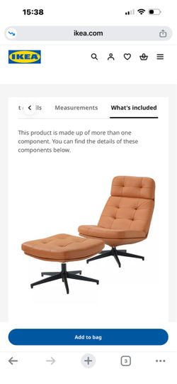HAVBERG Swivel easy chair and footstool, Grann/Bomstad golden brown