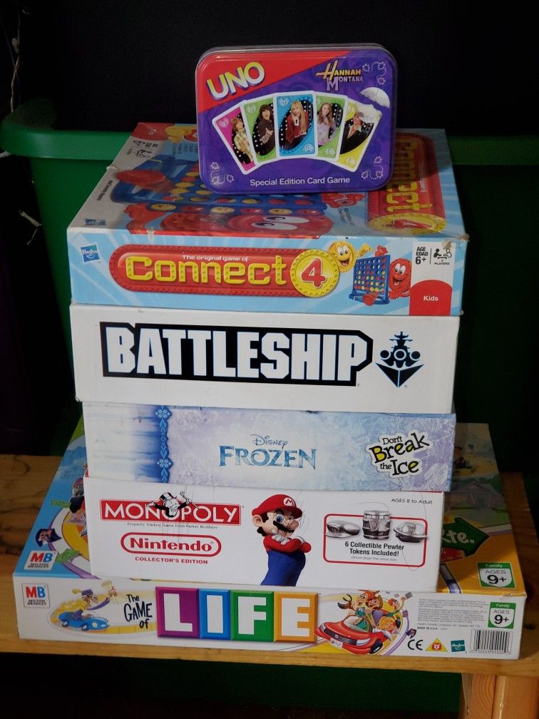 Vintage Board Games By Milton Bradley And Hasbro! 6 Games In All! Price Is For All 6!