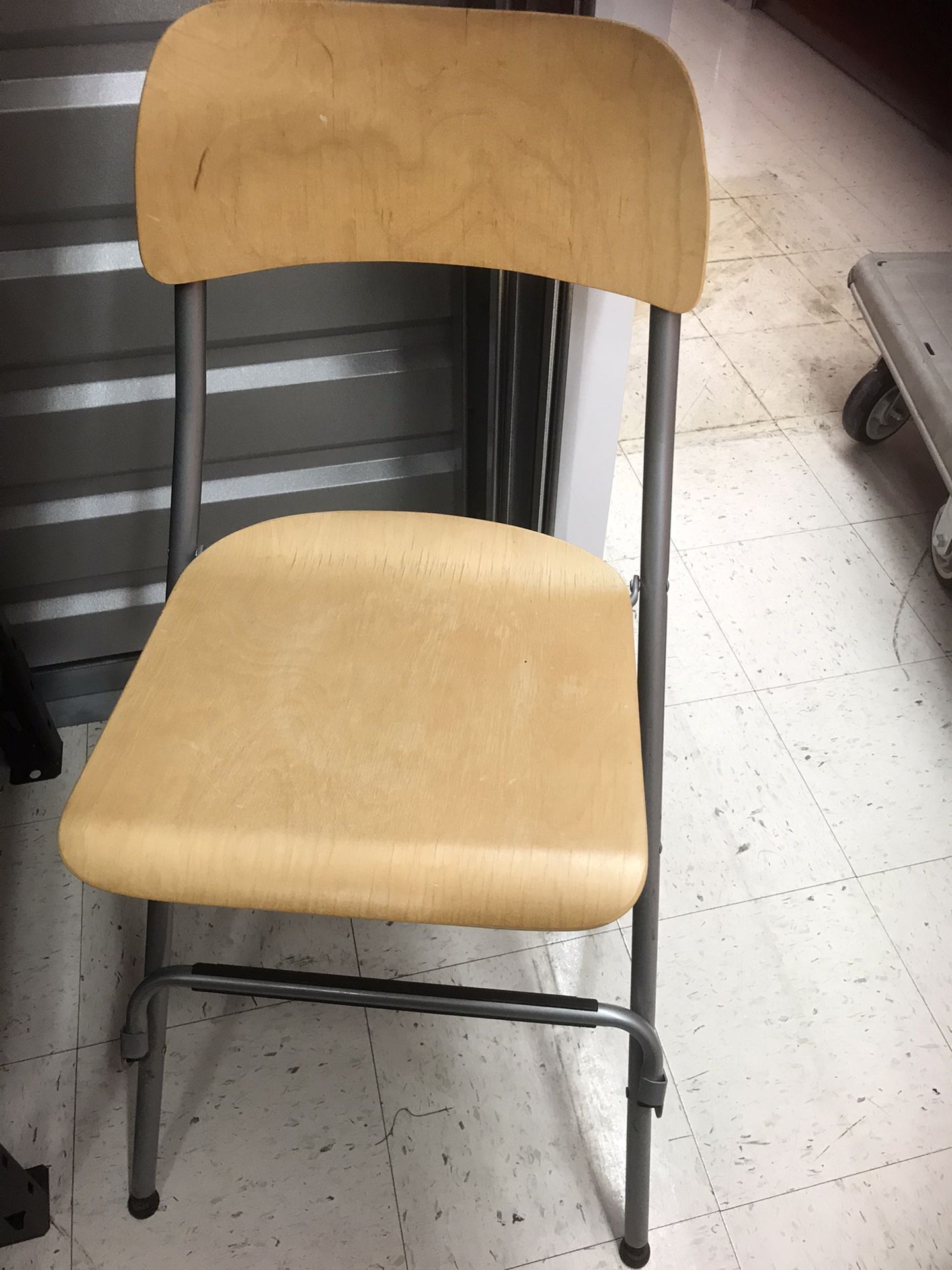 Folding Bar Stool With Foot Rest $15