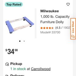 Milwaukee Flat Dollies
