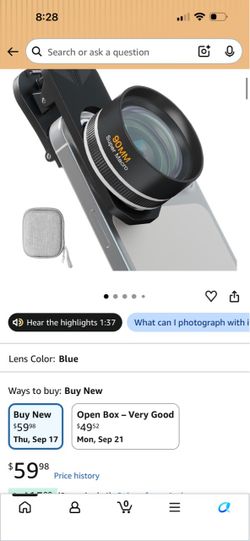 90 mm macro lens for smartphone