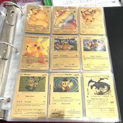 The Collection Of Pokémon Cards. Most Of The Cards Are Worth $10-$20 But One Of Them Is Worth A Few Hundred.. Selling Together. Only the gold Color 