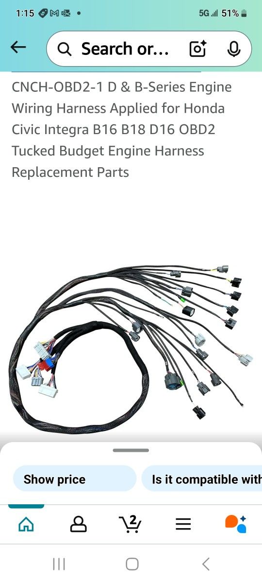 Wiring Harness Honda Obd2