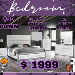 NEW ONLINE LUXURY BEDROOM FURNITURE SET - SPECIAL FINANCING AVAILABLE 