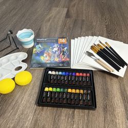 Acrylic Paint Canvas Set for Adults