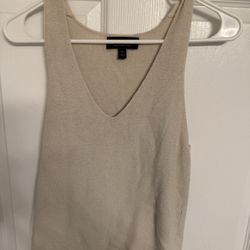Banana Republic Tan Ribbed Sleeveless Tank Top Size XS