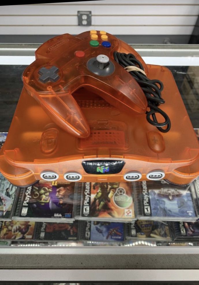 Nintendo 64 Orange Spice With Expansion Pack $250 Gamehogs 11am-7pm