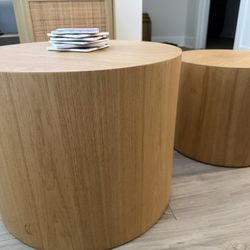 Modern Wood Coffee Table Set – Set of 2