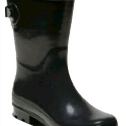 Women's Vicki Mid Calf Rubber Rain Boots Black - A New Day - SIZE 11 NWT $20