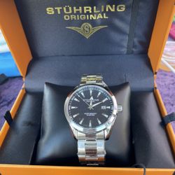 Stuhrling Men’s Watch silver/Black color watch 