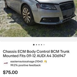 Chassis ECM body Control BCM trunk Mounted Fits 09-12 Audi A4 306947