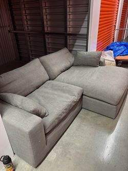 Large Gray Sectional Couch