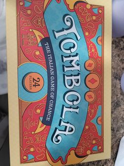 Tombola board game, an Italian game of chance similar to bingo. 